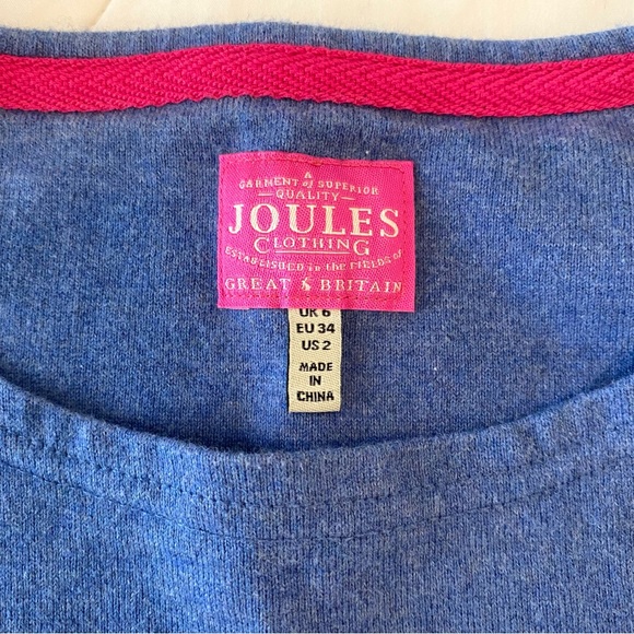 Joules Dress Size 2 Sleeveless Blue & White Stripe - Picture 2 of 6